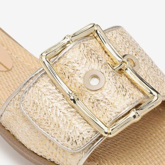 New ▶️ Dolce Vita ◀️ Big Buckle Slide Sandals. Size 9.5 - Picture 4 of 15